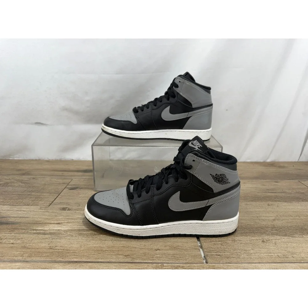 Nike Air Jordan 1 Retro‎ High OG Shadow 2013 Black Grey 555088-014 Mens 6.5Y